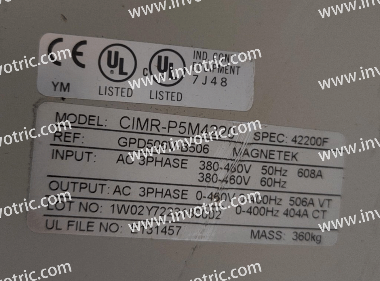 CIMR-P5M4220 Yaskawa inverter power board ETC616230 in stock-1