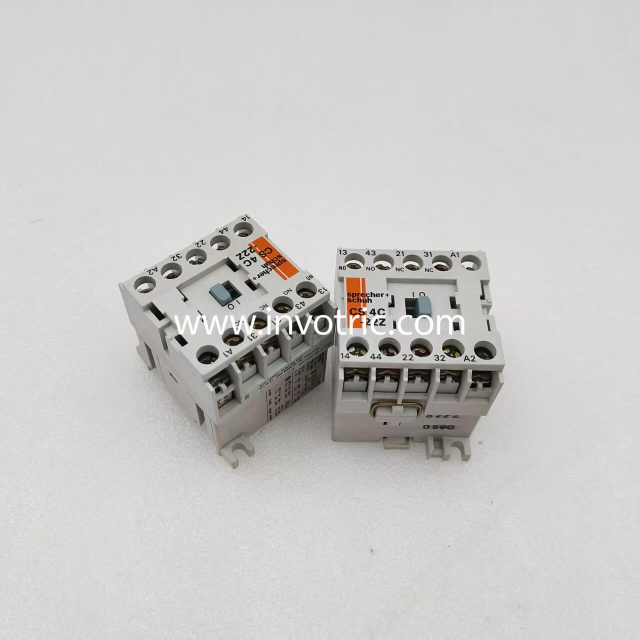 Sprecher+Schuh CS4C-22Z Control Relay w/ CS4-P40 Auxiliary Contact Block